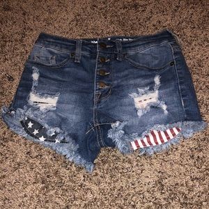 High waisted Jean shorts